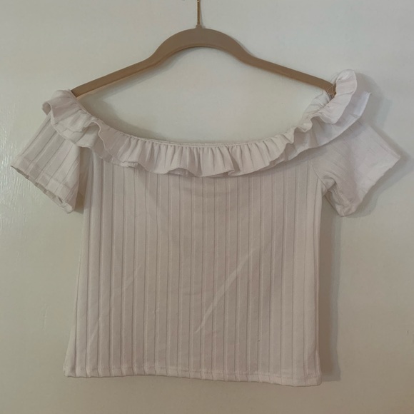 Zara Off the Shoulder Crop Top - Picture 1 of 1